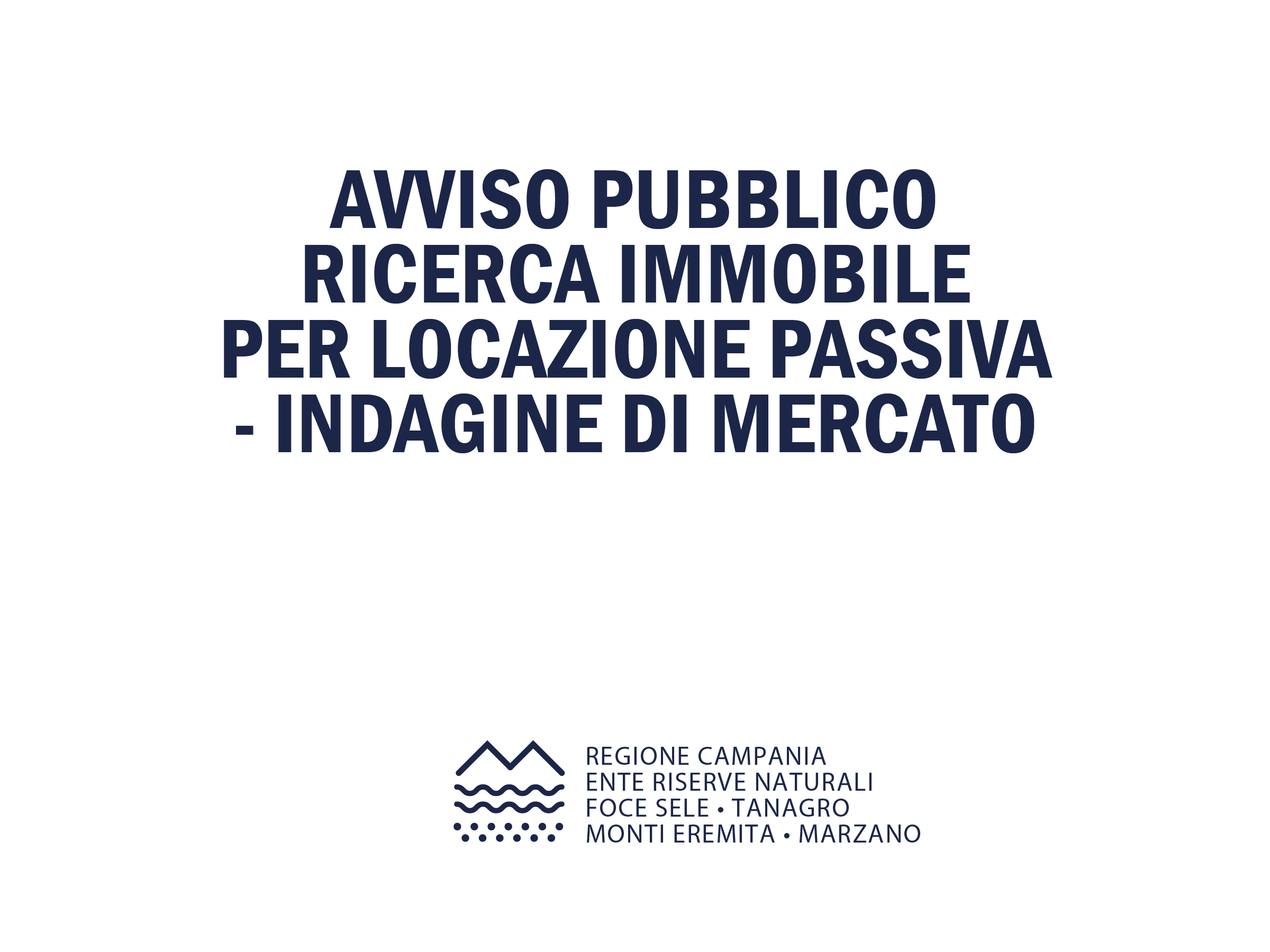 Avviso pubblico ricerca immobile per locazione passiva - indagine di mercato