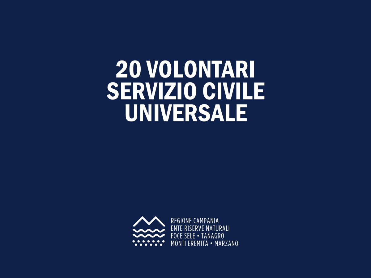 20 volontari Servizio Civile Universale presso l'Ente Riserve
